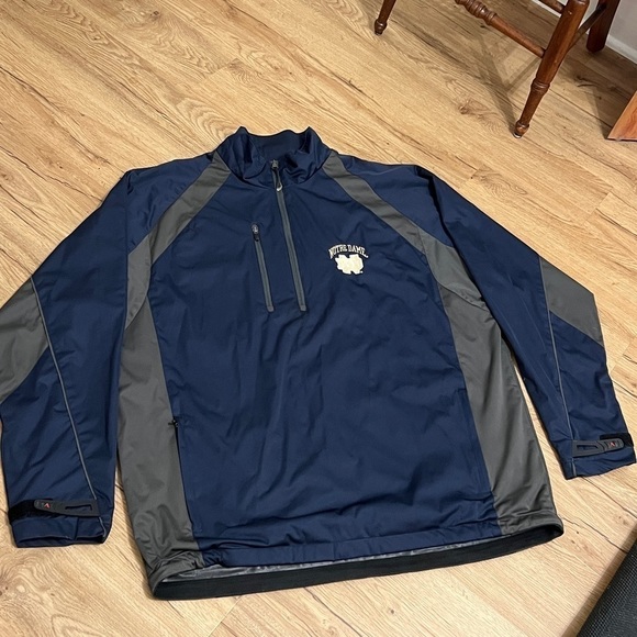 Antigua Other - Men’s Notre Dame Antiqua Pullover Jacket - pockets & cinch cord at waist - XL